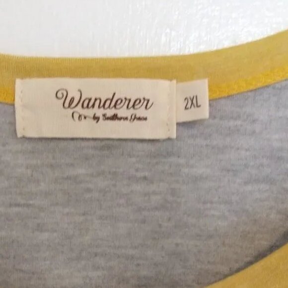 Back Roads & Country Music Ringer Tee T-shirt Pickup Truck Wanderer 2XL - Picture 3 of 5